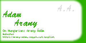 adam arany business card