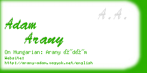 adam arany business card